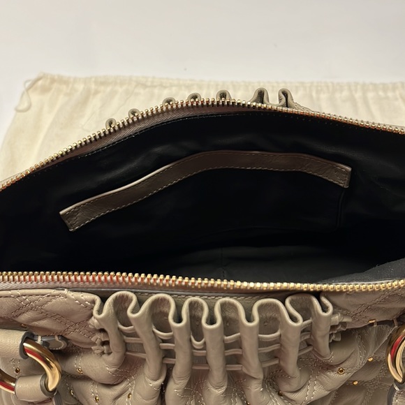 Marc Jacobs gray quilted leather bag with gold studs - Picture 11 of 11